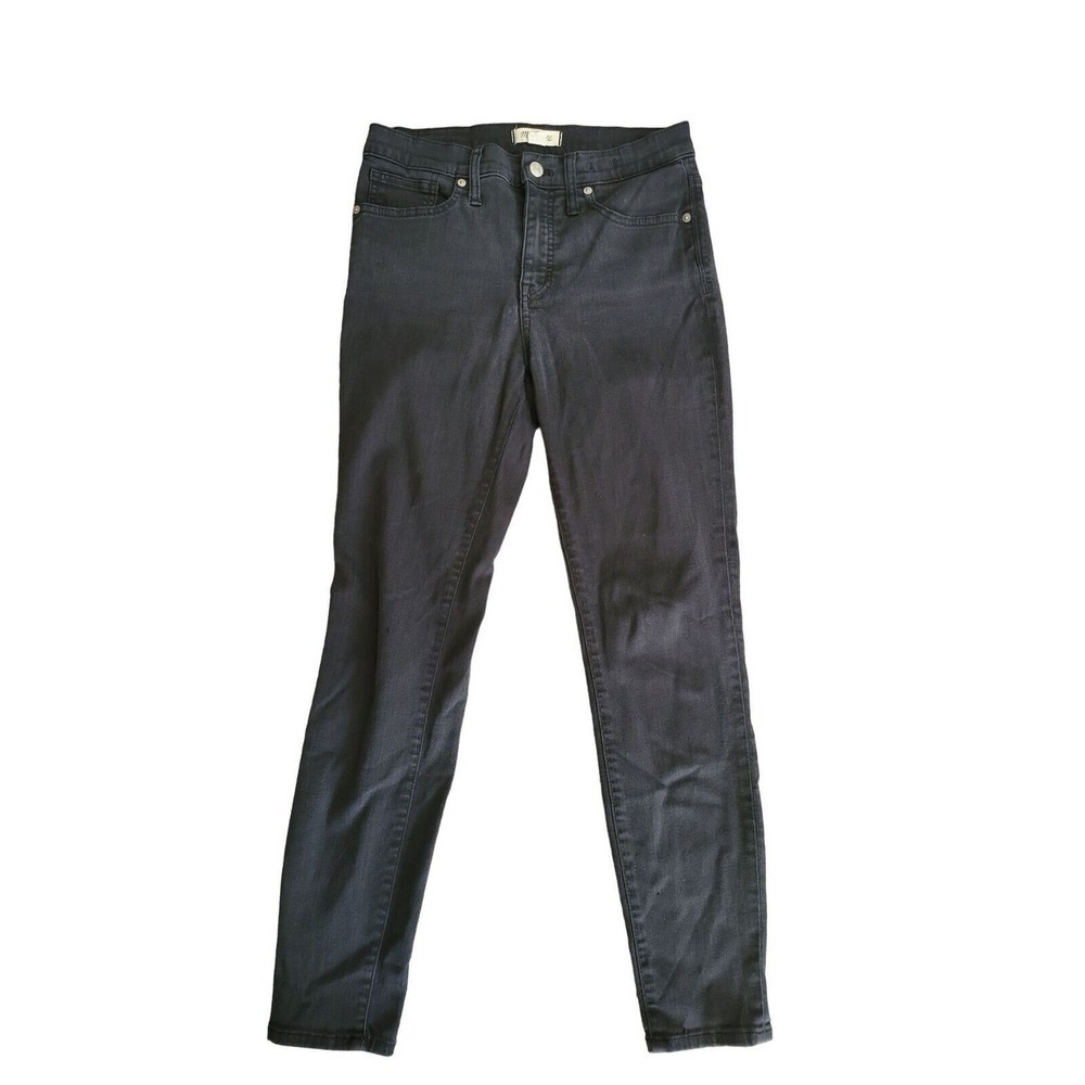 Madewell‎ 9" Mid Rise Skinny Leg Jeans 28 Womens Black Denim Pockets Bottoms